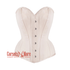 Nude Color Cotton Waist Training Corset Gothic Overbust Bustier Top