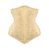 Ivory Brocade Long V Shape Front Closed Gothic Underbust Bustier Corset