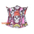 Skull Printed Gothic Underbust Cotton Corset Costume