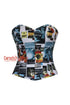 CorsetsNmore Women’s Printed Beach Cotton Summer Costume Gothic Overbust Corset