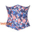 Printed Flags Cotton Corset Gothic Underbust Corset Top