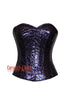 Purple Leaf Leather Gothic Costume Steampunk Overbust Corset Top