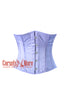 Ophelia Rosethorne Lavender Satin Christmas Plus Size Underbust Corset Top
