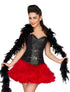 Plus Size Black Leather Overbust Corset Top