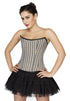 Black White Check Polyester Overbust Plus Size Corset Satin Net Tutu Skirt