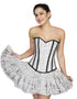 Newspaper Printed Cotton Overbust Plus Size Corset Tutu Skirt
