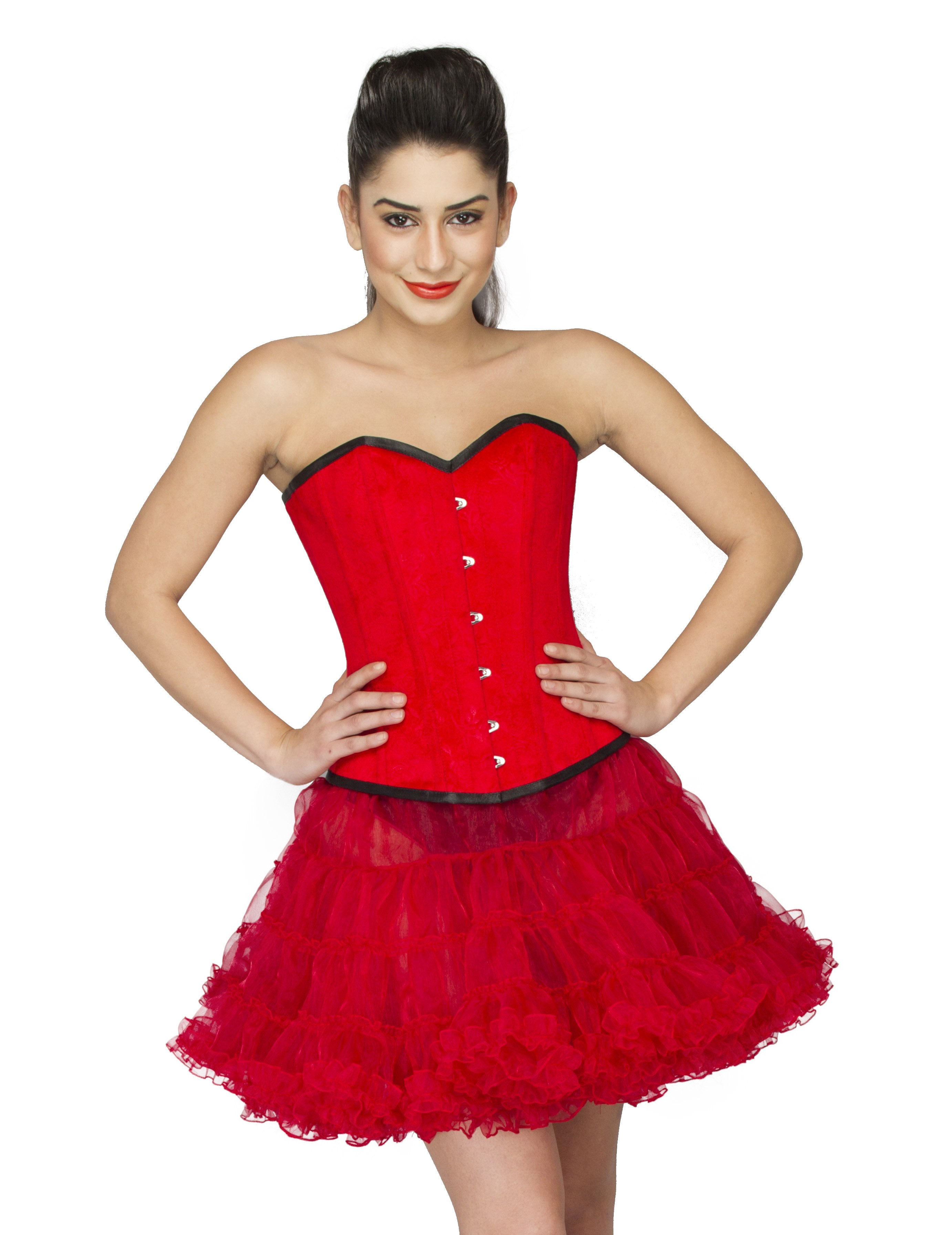 red corset dress plus size Plus Size Corset Satin Gown by Cinderella Divine 7484C ABC Fashion