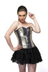 Plus Size Golden Black Georgette Sequins Overbust Corset & Tutu Skirt Dress