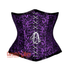 Plus Size Purple And Black Brocade Front Lace Steampunk Gothic Waist Training Underbust Corset Bustier Top