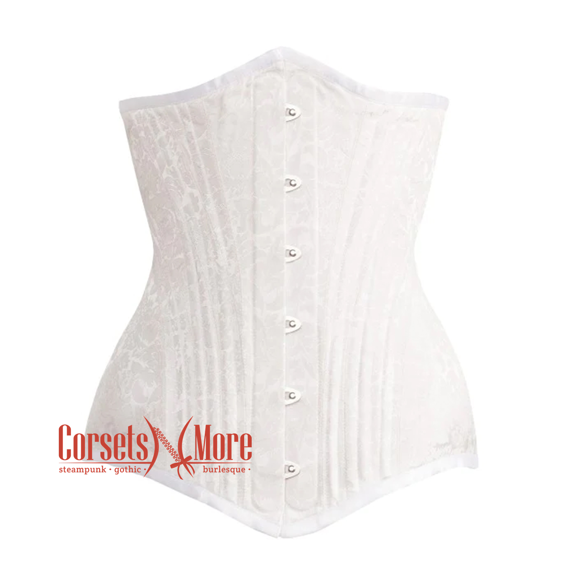 Steampunk Corset Striped Long Straps Bustier Vest Top with White