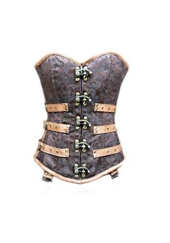 Brocade Leather Overbust Plus Size Steampunk Corset Top – CorsetsNmore