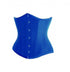 Blue Satin Gothic Plus Size Underbust Corset Waist Training Burlesque Costume