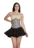 Black White Faux Leather Animal Print Underbust Plus Size Corset Waist Shaper Steampunk Costume Dress