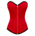 Satin Bustier Gothic LONGLINE Overbust Plus Size Corset Waist Training Top