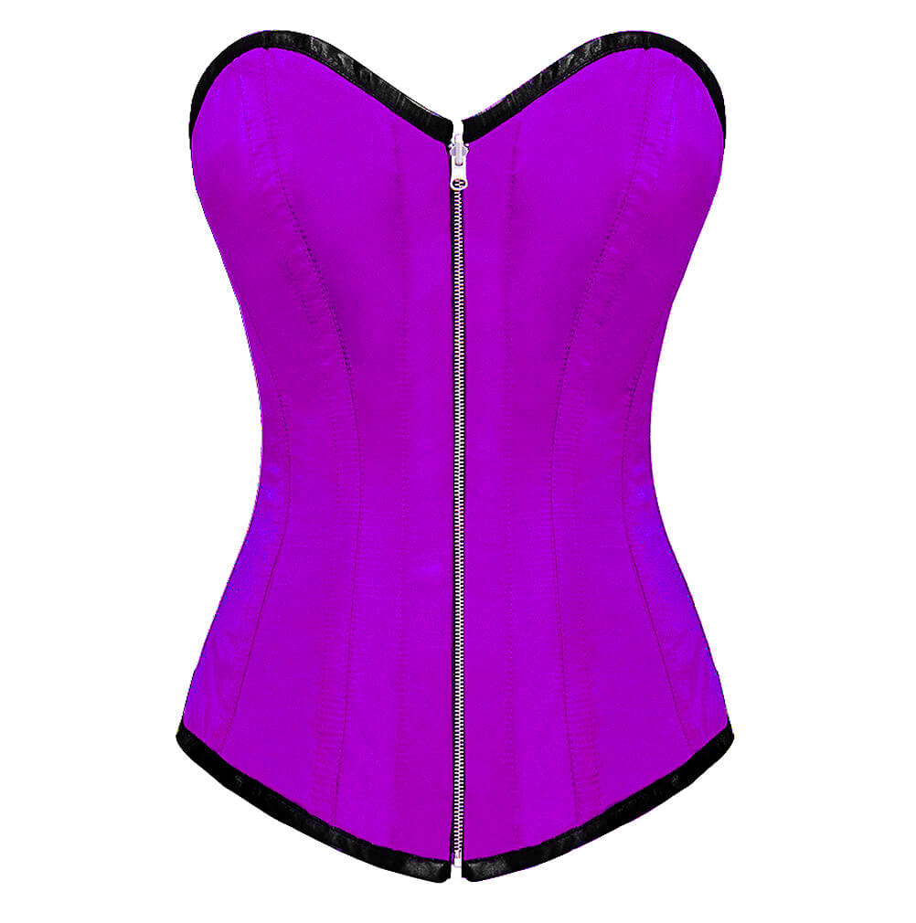 Couture Purple Corset and Bra, Underbust Corset, Burlesque Lace Lingerie,  Lace Corset, Hourglass Waist Trainer 