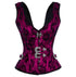Satin Shoulder Strap Net Covered Plus Size Overbust Corset Burlesque Bustier
