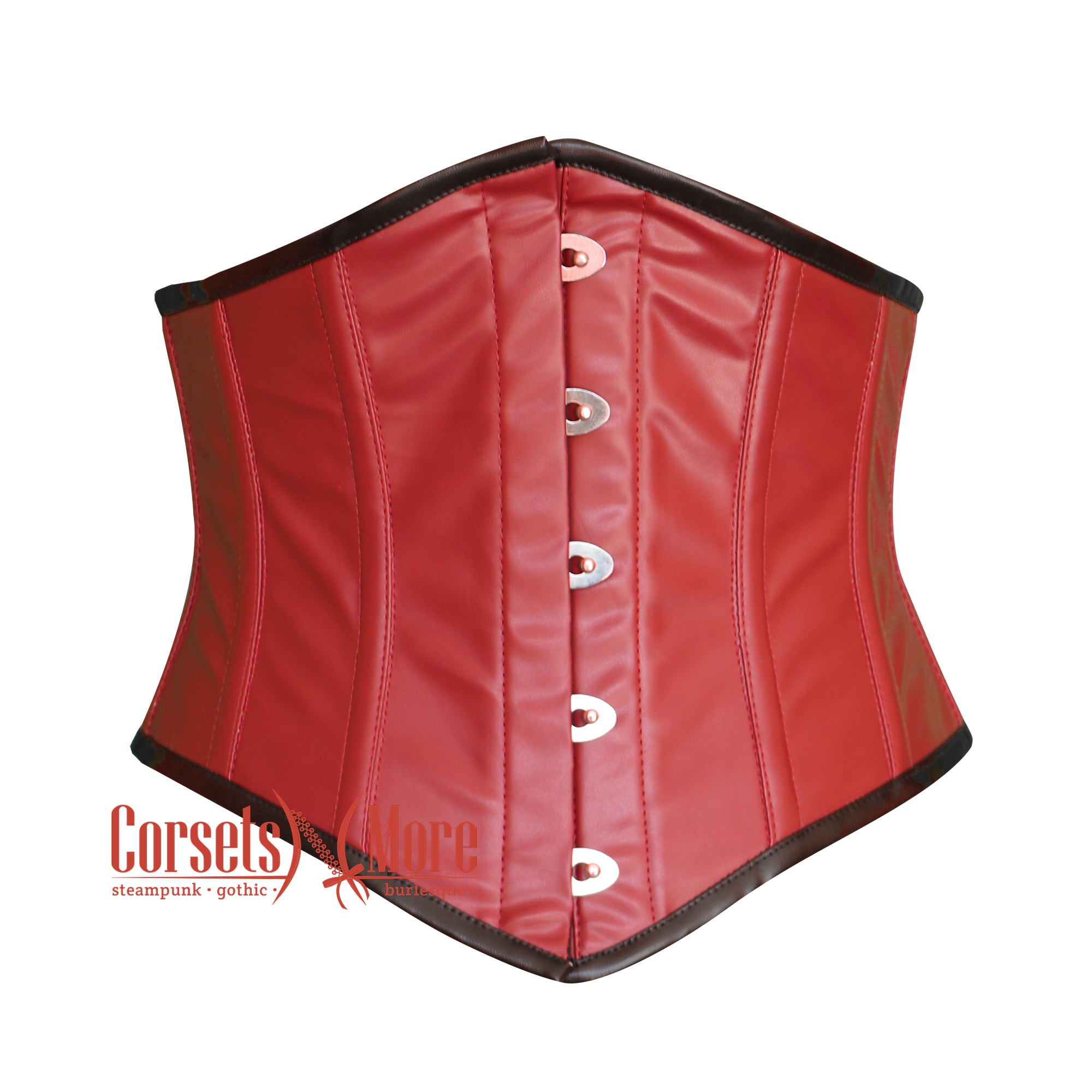 Brown Leather Steampunk Underbust Waist Trainer Corset Bustier Top –  CorsetsNmore