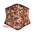 Animal Print Satin Corset Steampunk Underbust Waist Trainer Bustier Top