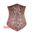Brown And Golden Brocade Sexy Underbust Waist Cincher Halloween Corset Top