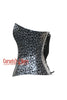 Grey Leaf Leather Top  Costume Steampunk Overbust Corset