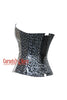 Grey Leaf Leather Top  Costume Steampunk Overbust Corset