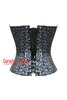 Grey Leaf Leather Top  Costume Steampunk Overbust Corset