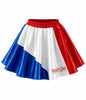 France Red Blue And White Satin Tutu Skirt