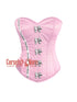 Pink Satin Overbust Corset Burlesque Costume