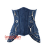 Blue Denim Gothic Heavy Duty Front Closed Steampunk Waist Training Underbust Corset