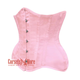 Baby Pink Satin Burlesque Gothic Waist Training Underbust Corset