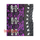 Plus Size Purple And Black Satin Net Overlay Gothic Waist Training Steampunk Underbust Corset