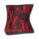 Plus Size  Red Satin Net Overlay Burlesque Waist Training Underbust Corset