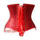 Plus Size Red Burlesque Sequins Underbust Gothic Corset Bustier Waist Training Top