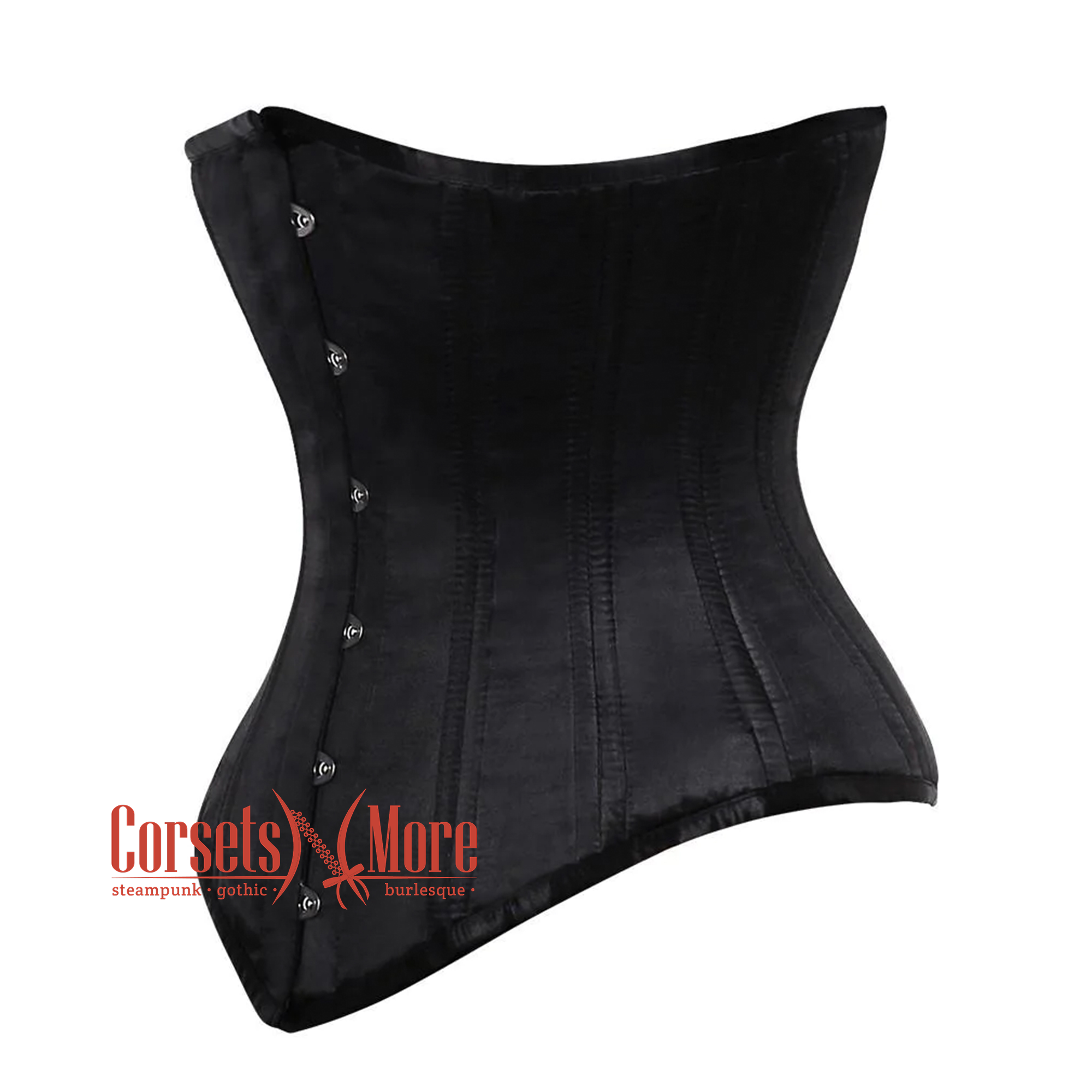 Corset à Lacets Pour Femme - Satin, Baleines, Laçage Dos, Crochets Avant - Style Gothique/vintage