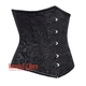 Plus Size Black Brocade Double Boned Underbust Gothic Corset