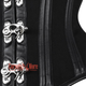 Black Cotton Steel Boned Faux leather Underbust Gothic Corset