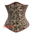 Brown and Golden Brocade Gothic Long Underbust Waist Training Corset
