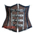 Brown Brocade Gothic Costume Underbust Waist Training Corset
