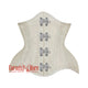 White Brocade With Front Clasps Gothic Underbust Waist Training Corset