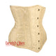Ivory Brocade With Front Silver Busk Gothic Longline Underbust Waist Training Corset