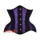 Plus Size Purple and Black Brocade Gothic Underbust Waist Training Corset