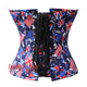 Uk Flag Printed Cotton Gothic Overbust Corset