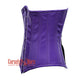 Purple PVC Leather With Front Silver Busk Gothic Long Underbust Waist Training Corset