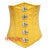 Yellow PVC Leather With Front Silver Clasps Gothic Long Underbust Waist Training Corset