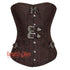 Plus Size Brown Brocade Steampunk Gothic Overbust Corset