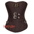 Brown Brocade Steampunk Front Closed Gothic Overbust Corset