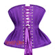 Purple Satin Double Boned Burlesque Long Underbust Gothic Corset