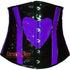 Plus Size Black And Purple PVC Leather Steampunk Underbust Corset
