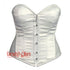Ivory Satin Gothic Overbust Bustier Waist cincher Corset