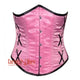 Pink Satin Steampunk Costume Waist Trainer Underbust Plus Size Corset